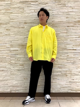 「イエローシャツ」｜TOKYO SHIRTS staffさん（メンズ・172cm）の夏コーディネート