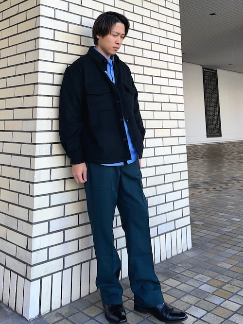 BRICK＆SONS シャツ ウールカシミヤナイロン リラックスCPOシャツ