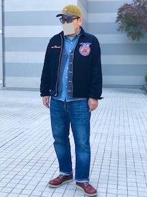 HOUSTON FFA刺繍ネイビージャケット X-LARGE HOUSTON FFA刺繍ネイビージャケット X-LARGE HOUSTON FFA刺繍