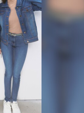 「ジーンズコーデ」｜「アイテム（ジャケット/アウター）」を使った、ひあさん（レディース・152cm）の春コーディネート