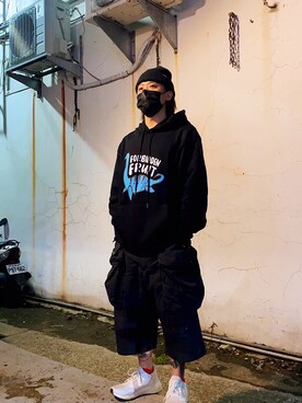 「AES（エーイーエス）のアイテム」を使った、勳さん（メンズ・165cm）の冬コーディネート