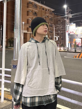 「niko and...（ニコアンド）のアイテム（ニットキャップ/ビーニー）」を使った、りょたさん（メンズ・180cm）の秋コーディネート