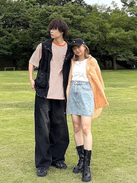 「アイテム（ナイロンジャケット）」を使った、りょたさん（メンズ・180cm）の夏コーディネート
