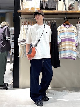 「アイテム（キャップ）」を使った、りょたさん（メンズ・180cm）の春コーディネート