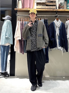 「NEW ERA（ニューエラ）の【NEW ERA(ニューエラ)】9TWENT EASY SNAP イタリアンウォッシュ（キャップ、イエロー系）」を使った、りょたさん（メンズ・180cm）の春コーディネート