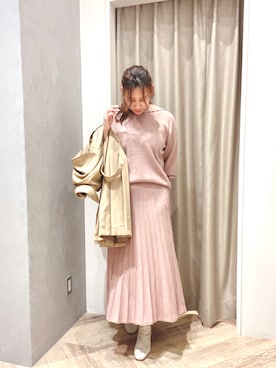 「Te chichi TERRASSE（テチチテラス）のアイテム（トレンチコート）」を使った、*mi*さん（レディース・169cm）の秋コーディネート