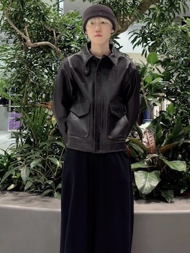 「URBAN RESEARCH（アーバンリサーチ）のアイテム（ライダースジャケット）」を使った、hakuさん（メンズ・174cm）の秋コーディネート