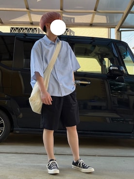 「ストライプシャツ」｜けさん（メンズ・163cm・10代）の夏コーディネート