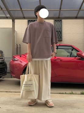 「muleboy（ミュールボーイ）のアイテム（シューズ）」を使った、けさん（メンズ・163cm）の夏コーディネート