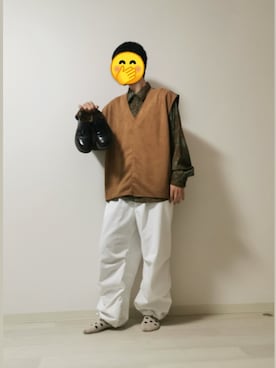 「PUBLUX（パブリュクス）のアイテム（パンツ）」を使った、おんゆさん（メンズ・173cm）の秋コーディネート