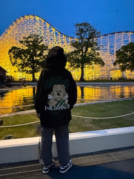 「アイテム（パーカー）」を使った、みゆさん（レディース・156cm）の秋コーディネート