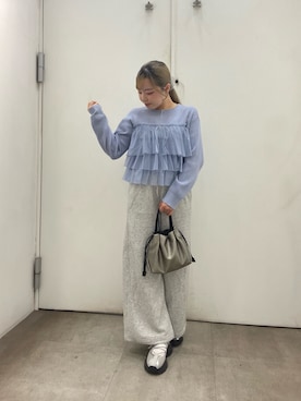 「アイテム（スウェットパンツ）」を使った、めりさん（レディース・152cm・10代）の秋コーディネート