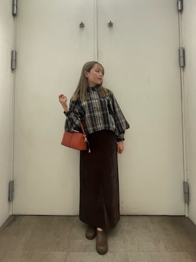 「アイテム（スリッポン）」を使った、めりさん（レディース・152cm）の秋コーディネート
