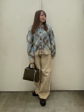 「アイテム（カーディガン/ボレロ）」を使った、めりさん（レディース・152cm・10代）の冬コーディネート