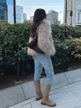 「YOLO（ヨーロ）のアイテム（バッグ）」を使った、shiseichanさん（レディース・167cm）の冬コーディネート