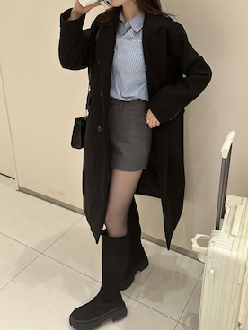 「YOLO（ヨーロ）のアイテム（ジャケット/アウター）」を使った、shiseichanさん（レディース・167cm）の冬コーディネート