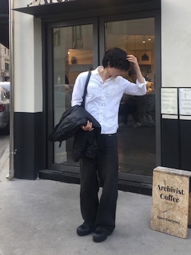 「BACK NUMBER（バックナンバー）のアイテム」を使った、mikamoさん（メンズ・182cm）の春コーディネート