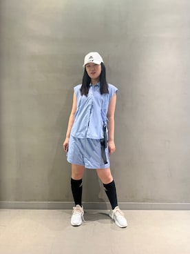 「レディース」｜「アイテム（帽子）」を使った、SKさん（レディース・155cm）の春コーディネート
