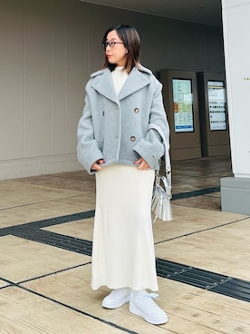 「アイテム（ピーコート）」を使った、Miyashitaさん（レディース・153cm）の秋コーディネート