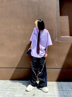 「Yeezy（イージー）のアイテム（その他シューズ）」を使った、ouunyiiiさん（レディース・163cm）の春コーディネート