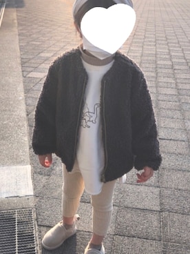 「西松屋（ニシマツヤ）のアイテム（ジャケット/アウター）」を使った、yk3120さん（キッズ・110cm）の春コーディネート