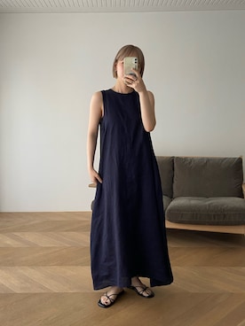 「CANAL JEAN（キャナルジーン）のアイテム（ワンピース）」を使った、SAKURAさん（レディース・155cm）の夏コーディネート