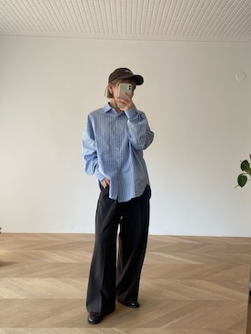 「アイテム（キャップ）」を使った、SAKURAさん（レディース・155cm・20代）の春コーディネート