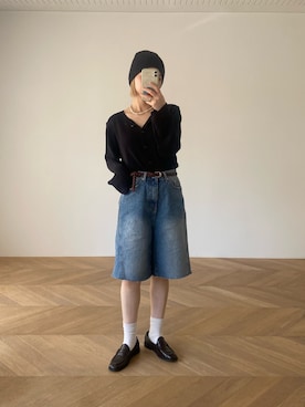 「ニットキャップ」｜SAKURAさん（レディース・155cm・20代）の春コーディネート