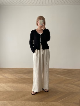 「CANAL JEAN（キャナルジーン）のアイテム（サンダル）」を使った、SAKURAさん（レディース・155cm）の夏コーディネート