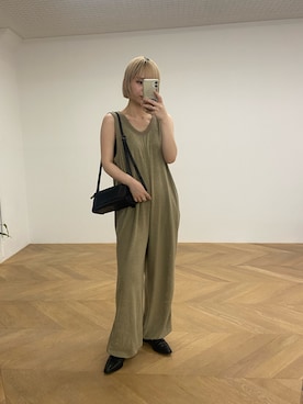 「CANAL JEAN（キャナルジーン）のアイテム（サロペット/オーバーオール）」を使った、SAKURAさん（レディース・155cm）の夏コーディネート