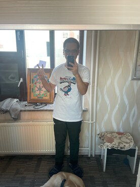 「BLUE（ブルー）のアイテム」を使った、reegiさん（メンズ・169cm）の春コーディネート