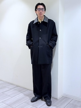 「Mackintosh（マッキントッシュ）の《別注》【MACKINTOSH/マッキントッシュ】 EX HUMBIE SL LEA（その他アウター、ブラック系）」を使った、吉田　さんの秋コーディネート