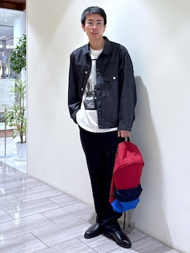 「アイテム（デニムジャケット）」を使った、吉田　さん（メンズ・176cm・20代）の夏コーディネート