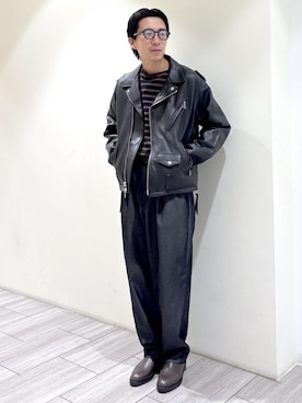「Schott(ショット)のアイテム(ジャケット/アウター)」を使った、吉田 さん(メンズ・176cm)の秋コーディネート