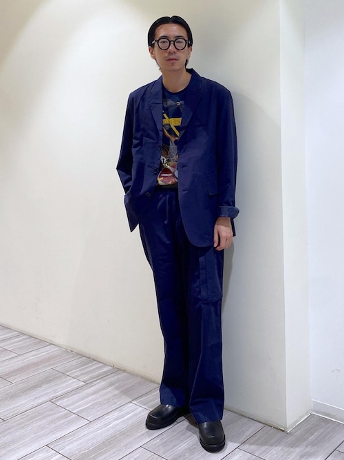 セール】ガーメントダイ 3Bノッチドラペル ボクシー テーラード