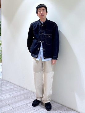 「アイテム（デニムジャケット）」を使った、吉田　さん（メンズ・176cm・20代）の冬コーディネート