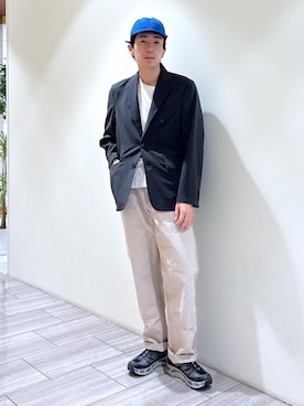 「アイテム（セットアップ）」を使った、吉田　さん（メンズ・176cm）の夏コーディネート
