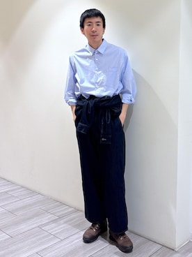「アイテム（オールインワン・サロペット）」を使った、吉田　さん（メンズ・176cm）の冬コーディネート