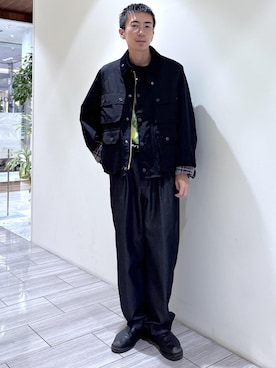 「Barbour（バブアー）のアイテム（ジャケット/アウター）」を使った、吉田　さん（メンズ・176cm）の秋コーディネート