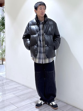 「アイテム（ダウンジャケット/コート）」を使った、吉田　さん（メンズ・176cm・20代）の秋コーディネート