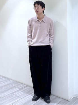 「アイテム（ポロシャツ）」を使った、吉田　さん（メンズ・176cm・20代）の冬コーディネート