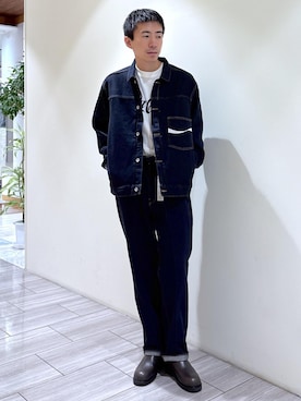 「ADAM ET ROPE'（アダムエロペ）の【Coca-Cola】デニムジャケット / ADAM ET ROPE' JEANS -PERS-（デニムジャケット）」を使った、吉田　さん（メンズ・176cm・20代）の夏コーディネート