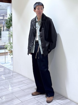 「アイテム（カバーオール）」を使った、吉田　さん（メンズ・176cm）の秋コーディネート