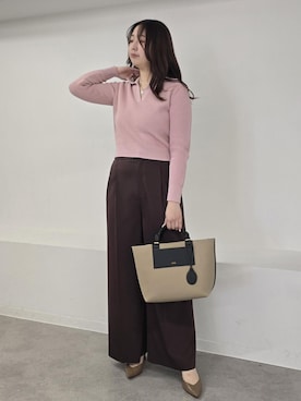 「ROPE'（ロペ）のアイテム」を使った、モエさん（レディース・163cm）の冬コーディネート