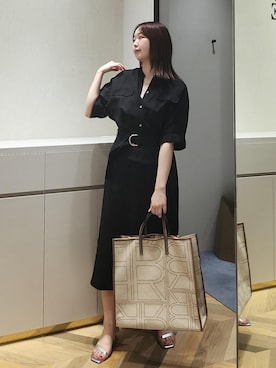 「スリット」｜「アイテム（キャミソール）」を使った、モエさん（レディース・163cm）の夏コーディネート