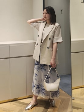 「ワンハンドル」｜「アイテム（パンプス）」を使った、モエさん（レディース・163cm）の春コーディネート