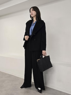 「アイテム（ステンカラーコート）」を使った、モエさん（レディース・163cm）の夏コーディネート