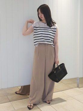 「ROPÉ」｜モエさん（レディース・163cm）の夏コーディネート
