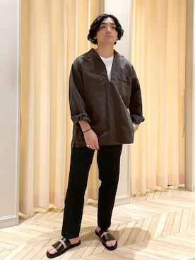「FEMME」｜「アイテム（スラックス）」を使った、adam_yamashitaさん（メンズ・169cm）の夏コーディネート