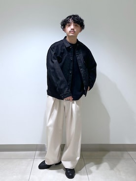 「ADAM ET ROPE'（アダムエロペ）のアイテム（デニムジャケット）」を使った、adam_yamashitaさん（メンズ・169cm）の春コーディネート